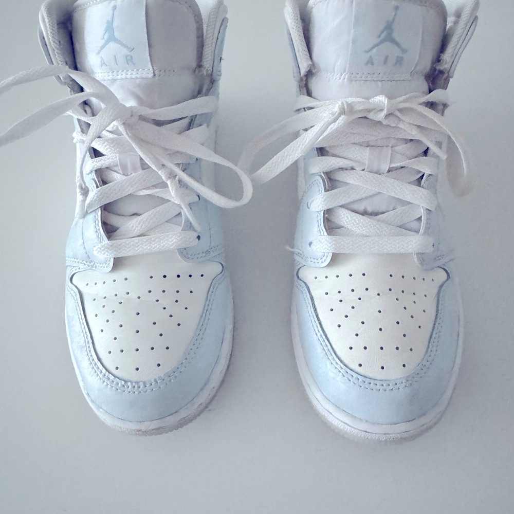 Jordan White High-Top Sneakers with Jumpman Logo